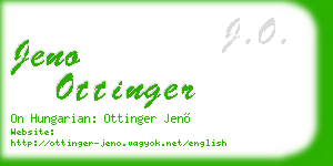 jeno ottinger business card